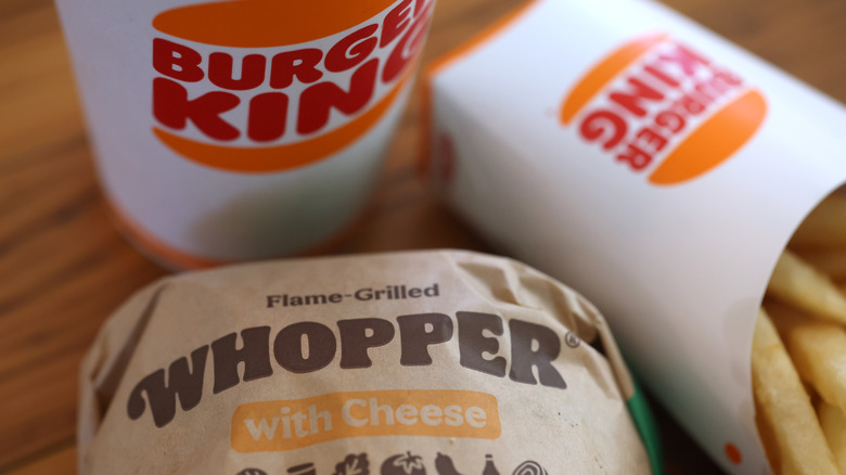 Burger King whopper and fries