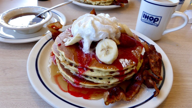 IHOP pancakes and coffee