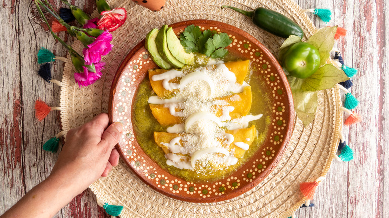 enchiladas with mexican crema