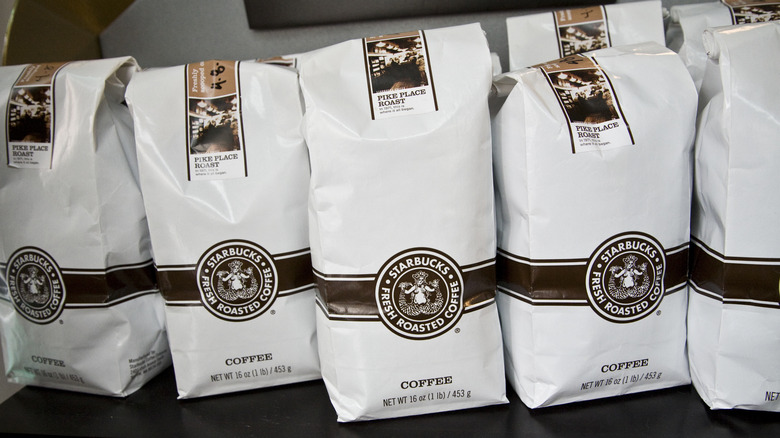 Bags of Pike Place coffee