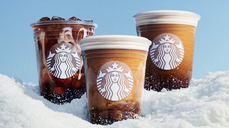 Starbucks Nitro Cold Brews snow