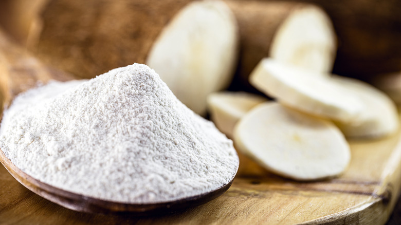 tapioca starch in bowl