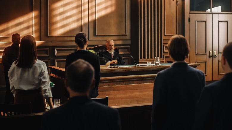 Trial in court