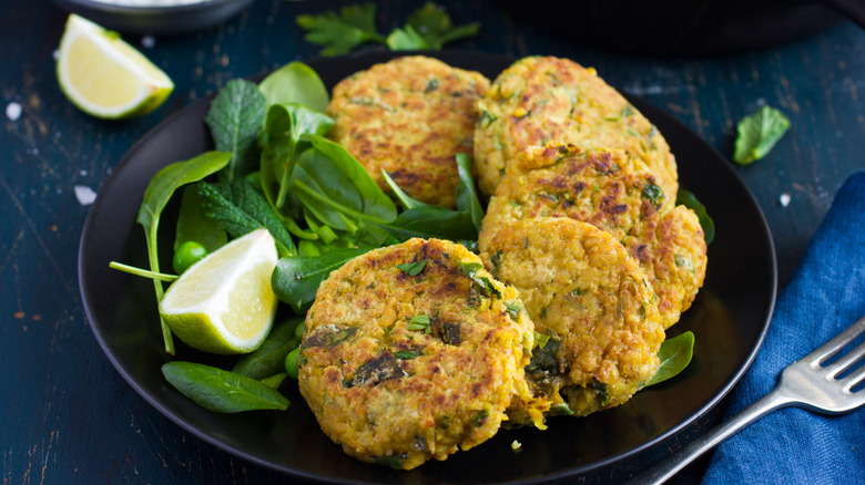 Chickpea and herb fritters