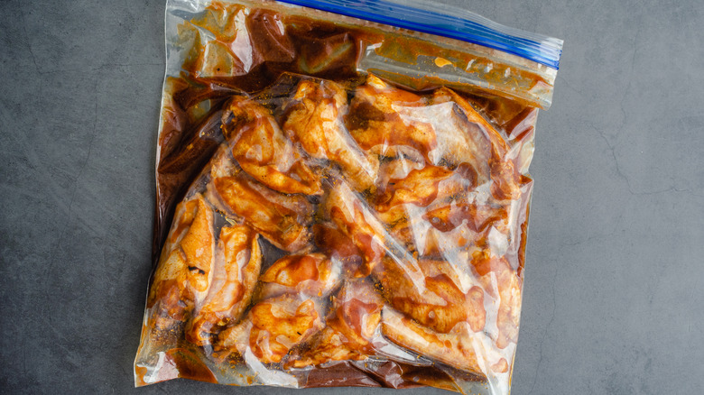 Chicken marinade in a bag