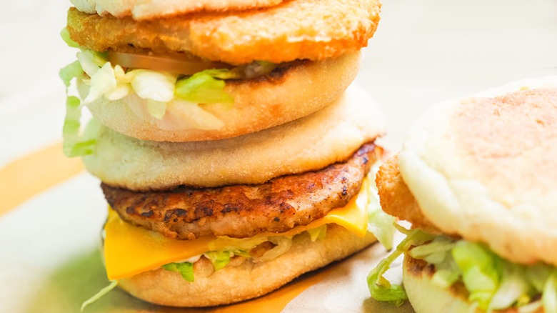 English muffin burgers