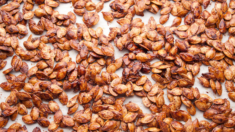 Crunchy roasted pumpkin seeds