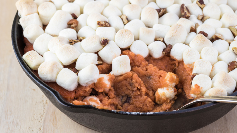 Sweet potato casserole in bowl