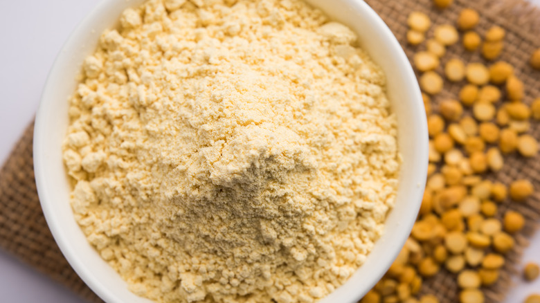 bowl of chickpea flour