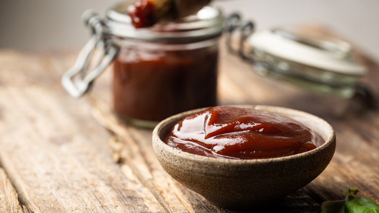 Bowl of barbecue sauce