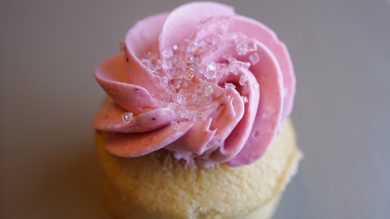 cupcake with sanding sugar
