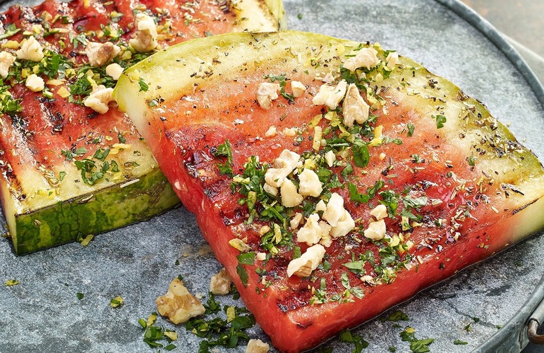 Grilled Watermelon Steaks with Walnut Gremolata