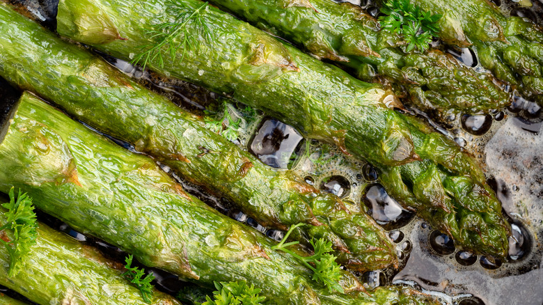 butter braised asparagus