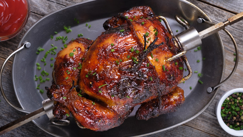 glazed whole chicken