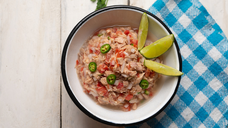 Canned mock tuna ceviche