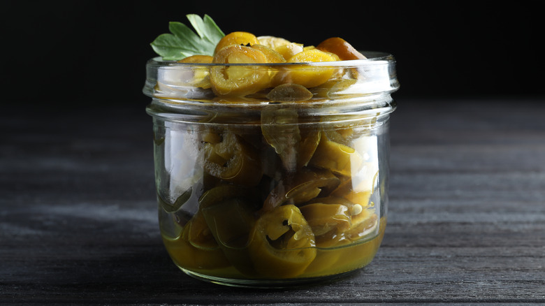 pickled veggies in jar