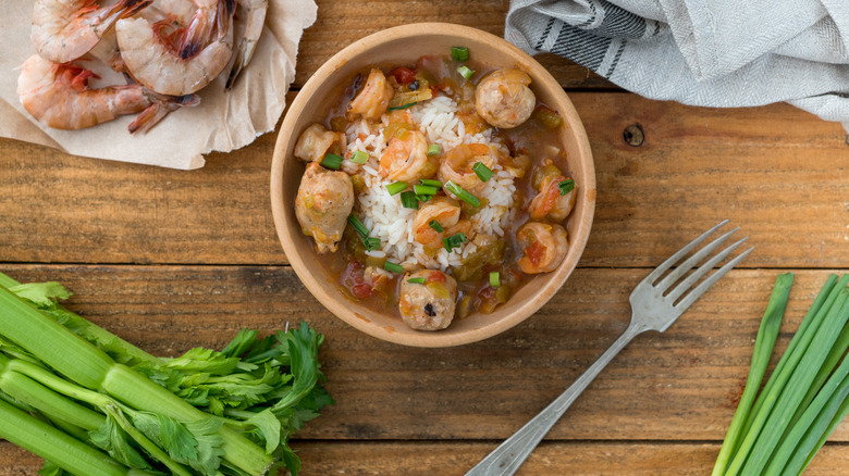 shrimp gumbo with celery