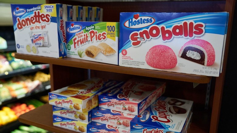 Hostess snacks on shelf