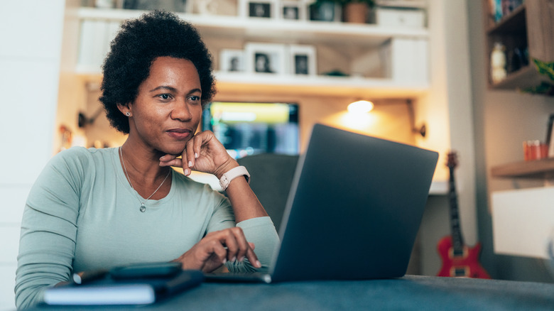 woman at computer