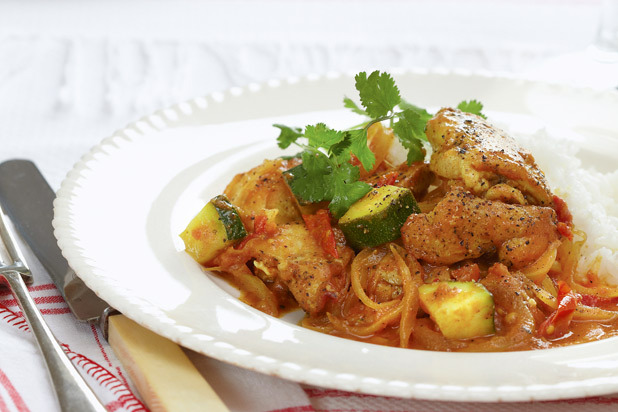 11. Peppered Chicken with Tomatoes and Zucchini Recipe