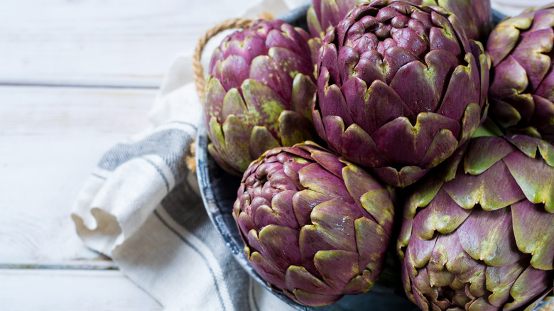 Romanesco artichokes in a bowl