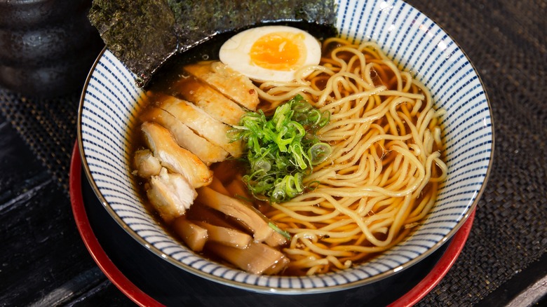 bowl of ramen with egg