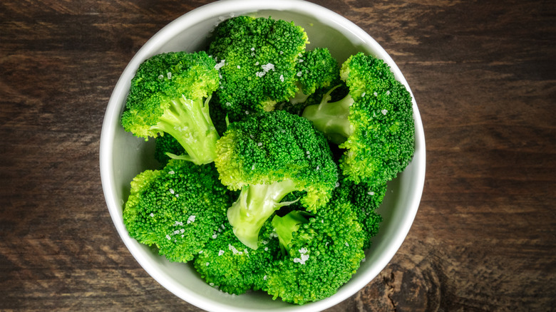 bright green cooked broccoli