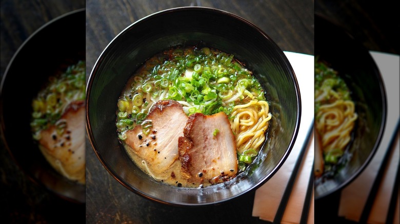 Ramen with toppings