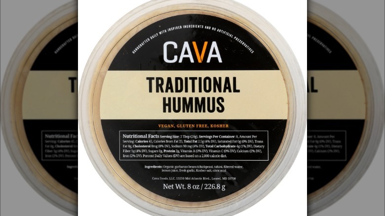 Cava hummus container