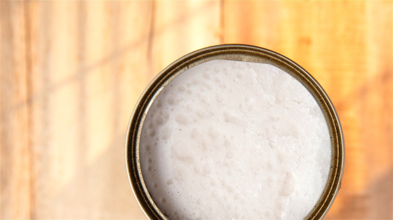 canned coconut milk in can