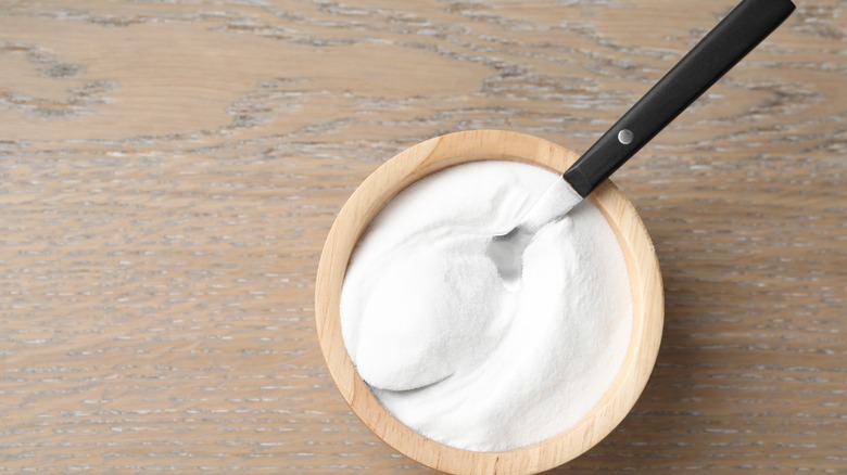 baking soda bowl and spoon