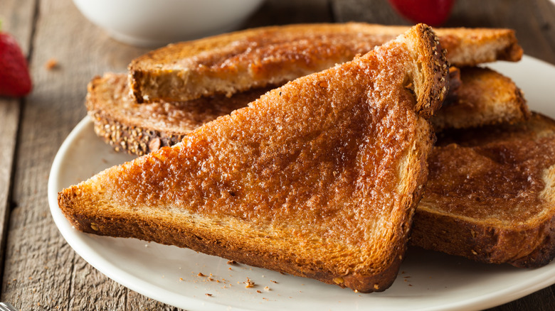 cinnamon toast on plate