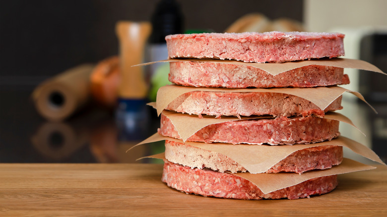 burgers separated by wax paper