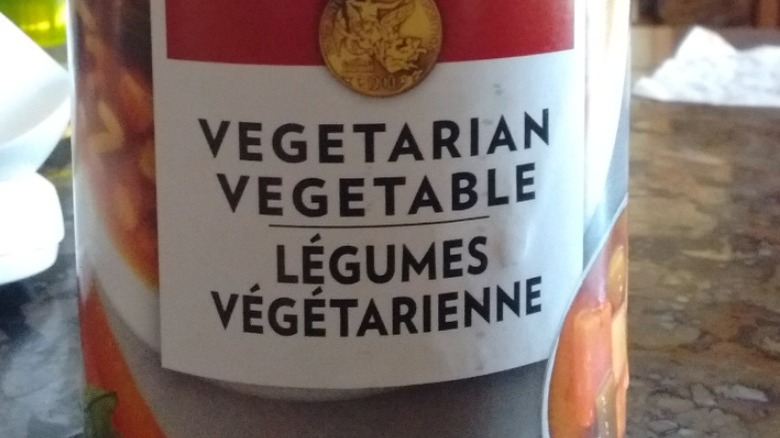 Vegetarian Vegetable soup can