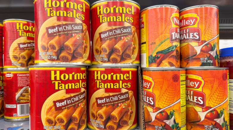 cans of beef tamales