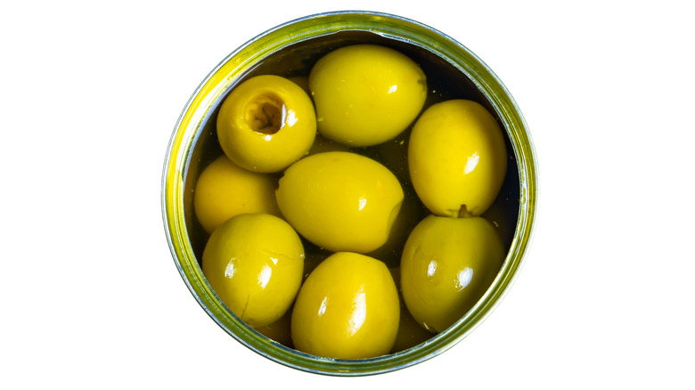 canned green olives