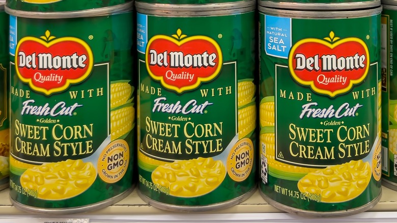 del monte cream corn cans