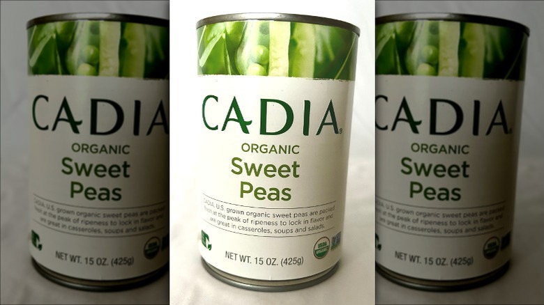 Cadia Organic canned peas