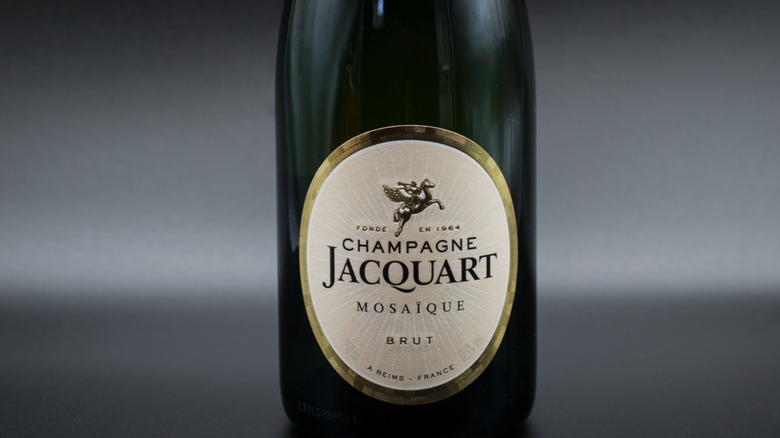 bottle of Jacquart Champagne