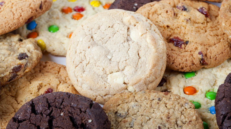 Assorted types of cookies