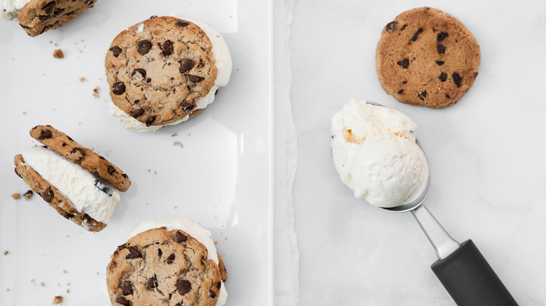 Ice cream and cookies