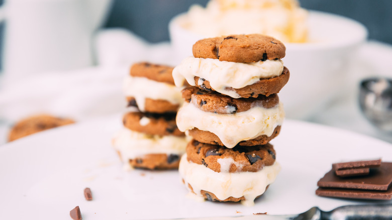 Melting ice cream sandwiches