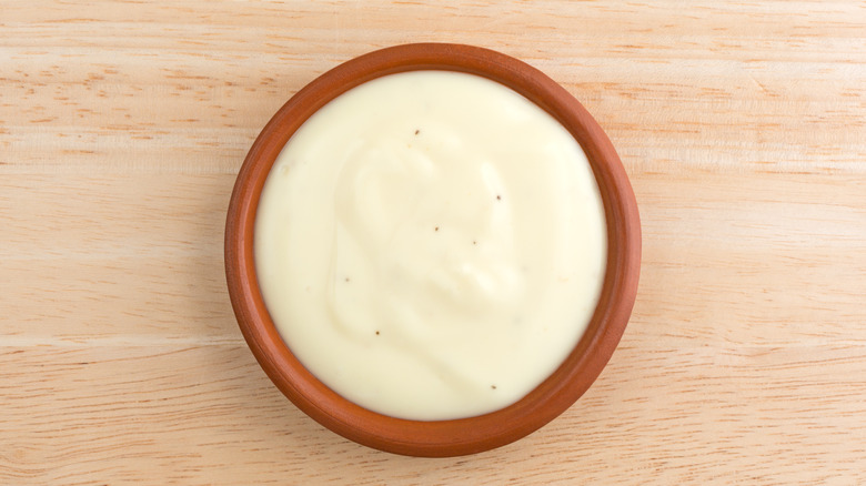 blue cheese dressing in bowl