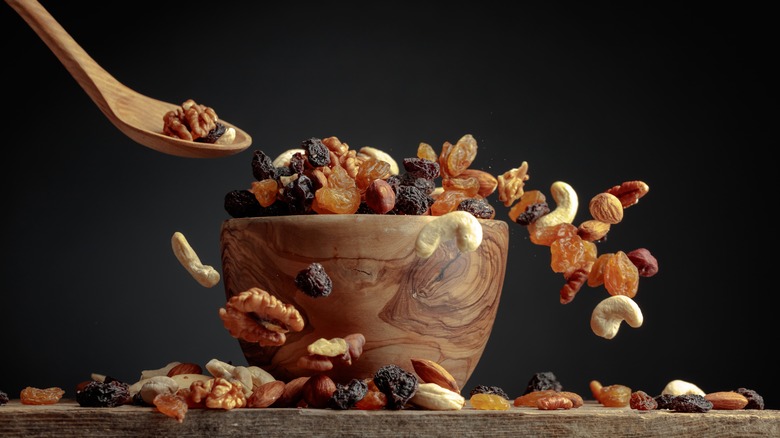 Assorted dried fruit and nuts