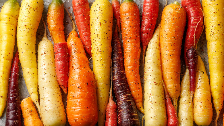 Different colored carrots