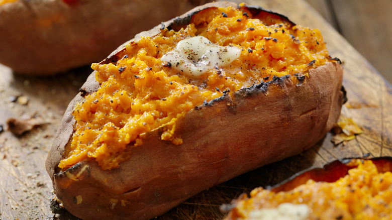 baked stuffed sweet potato