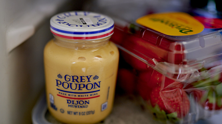 Dijon mustard in the fridge