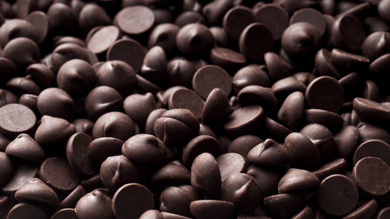 Close-up of chocolate chips