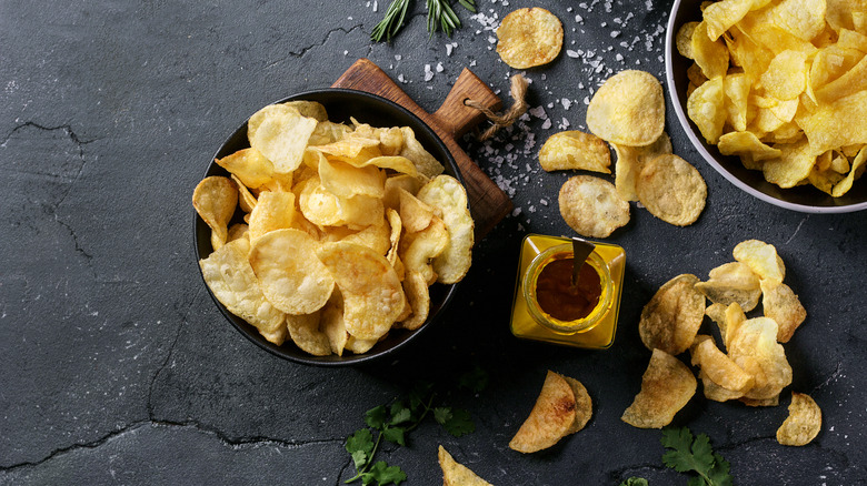 bowl of potato chips