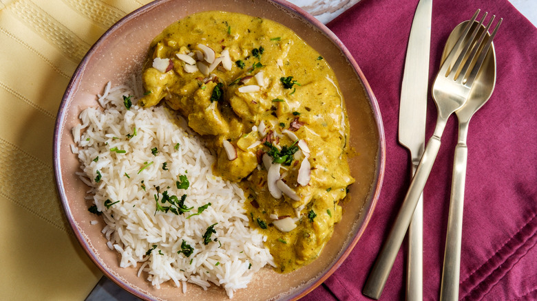 chicken korma with rice